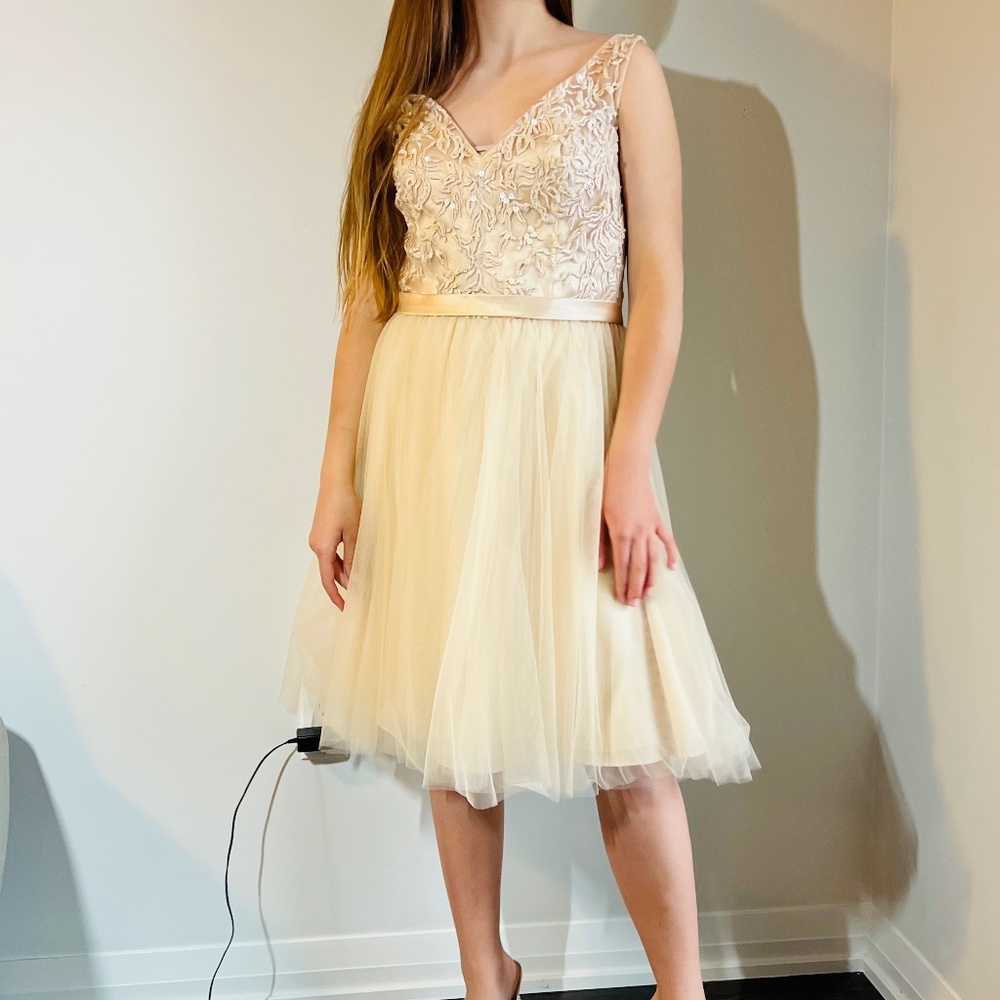 New party Cream Dress